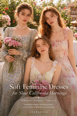 Soft Feminine Dresses for Slow California Mornings: Romantic Floral Outfit Ideas
