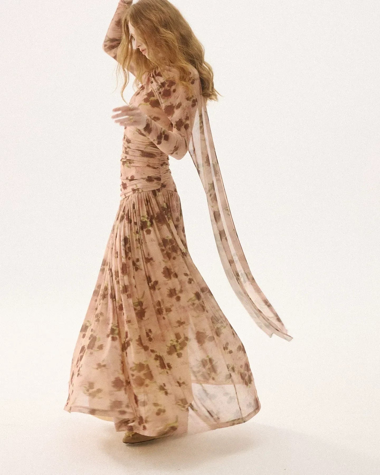 Dried Rose Scarf Dress - 5
