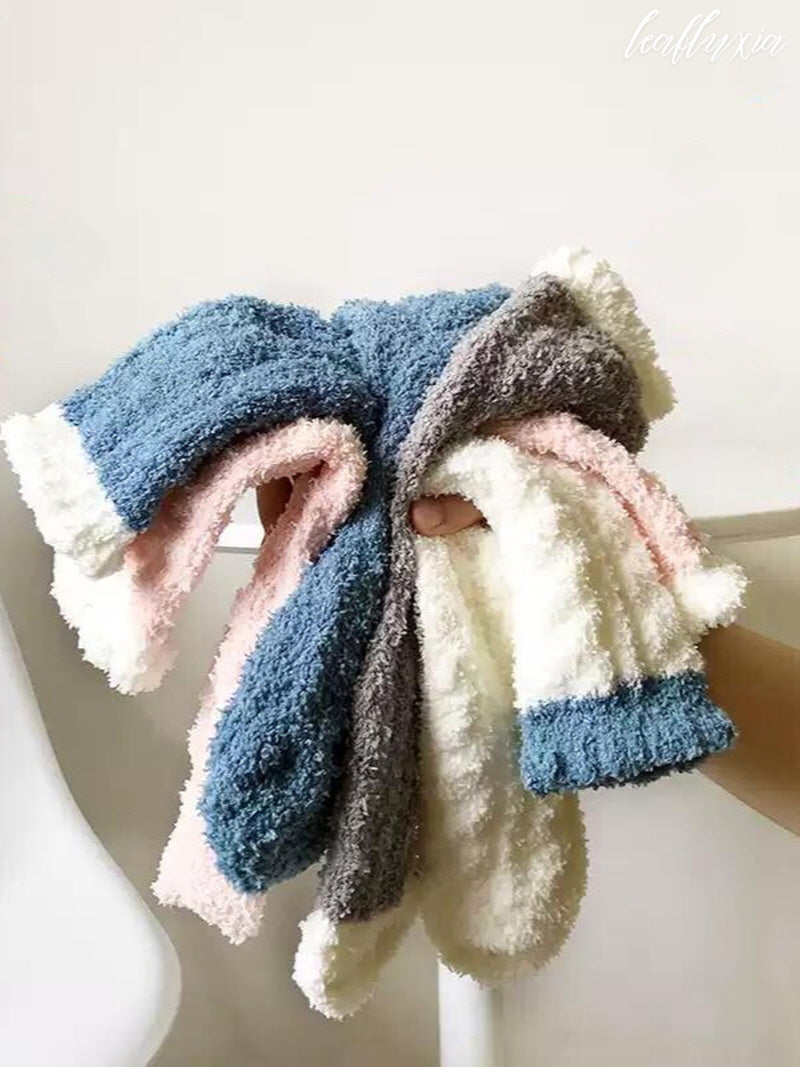 Pastel Cozy Fuzzy Sock