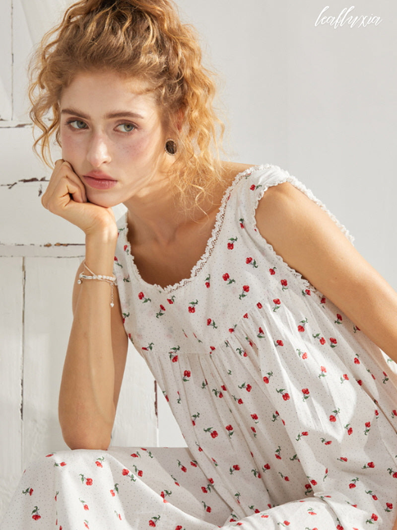 Cherry Blossom Sleeveless Pajama