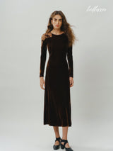 Midnight Velvet Bloom Dress