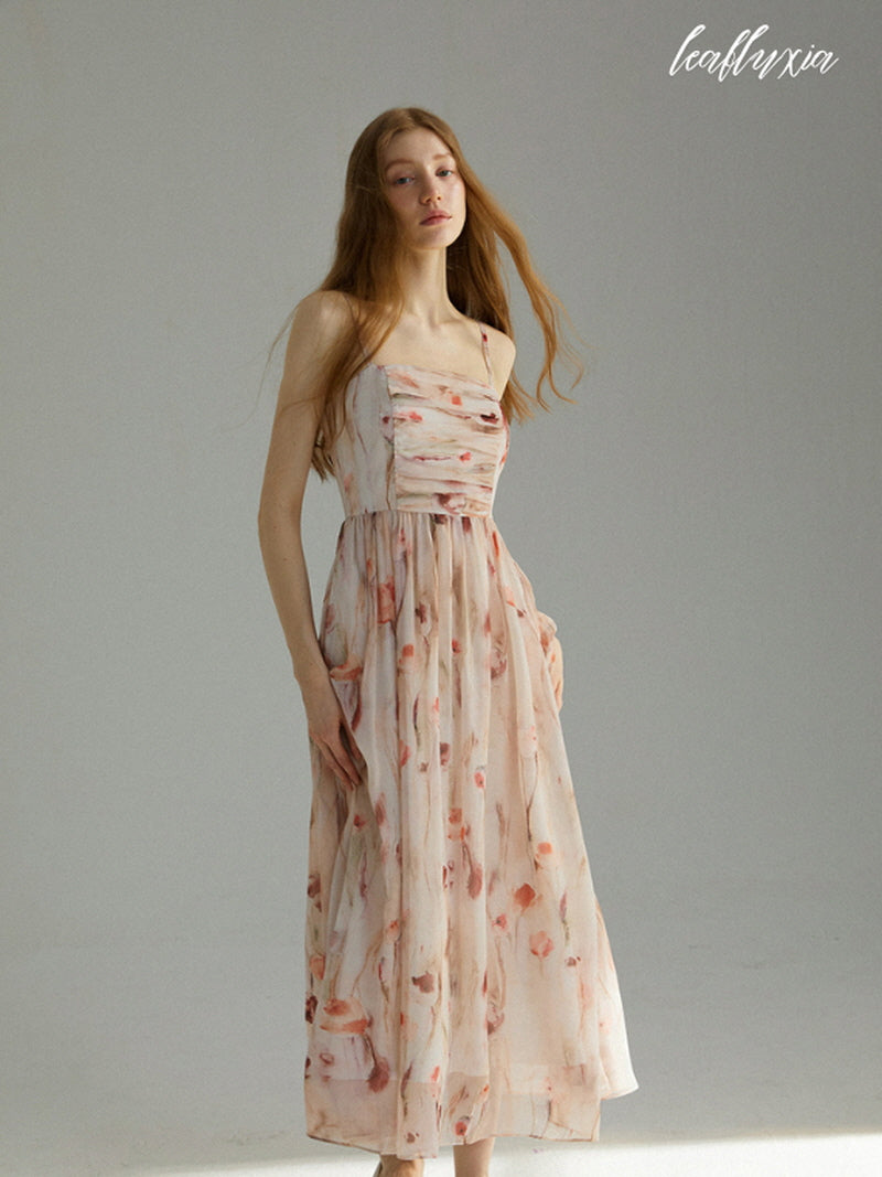 Rose Haze Chiffon Dress