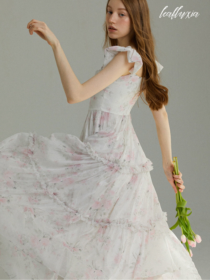 Dreamy Petal Ruffle Dress