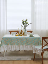 Floral Mint Whisper Tablecloth