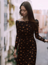 Autumn Night Floral Dress