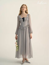 Romantic Frill Chiffon Dress