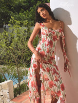 Blushing Bloom Sunset Maxi Dress