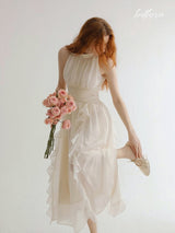 Ethereal Ivory Cascade Dress