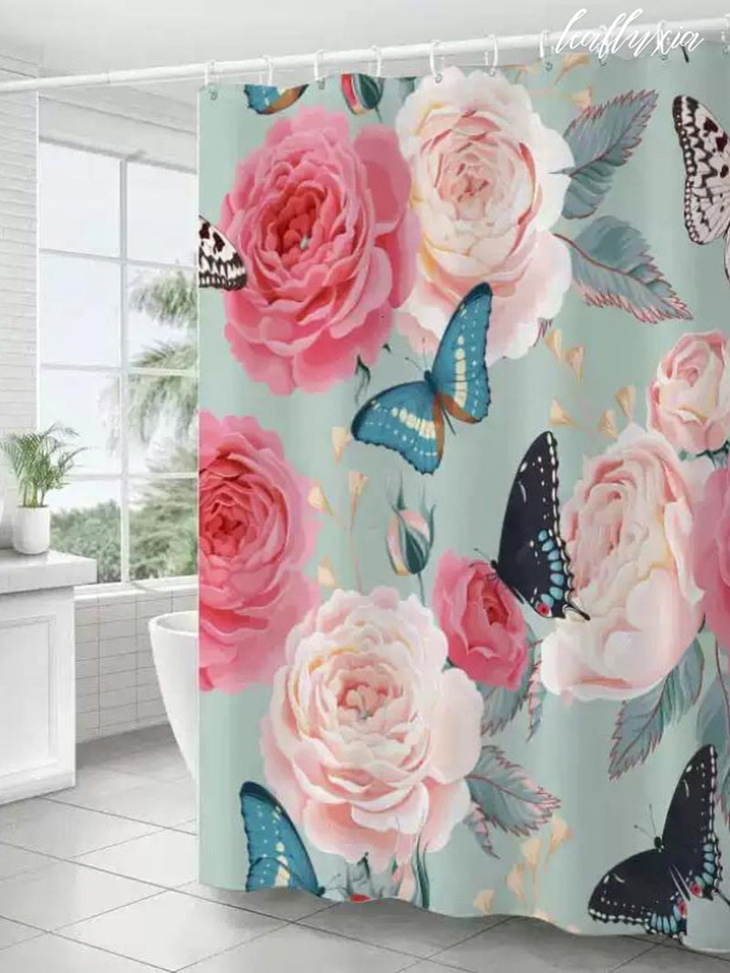 Butterfly Rose Shower Curtain