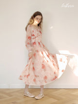 Blushing Rose Chiffon Dress