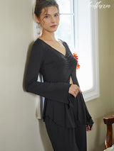 Charcoal Autumn Elegance  Lounge Wear