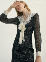 Midnight Polka Dress