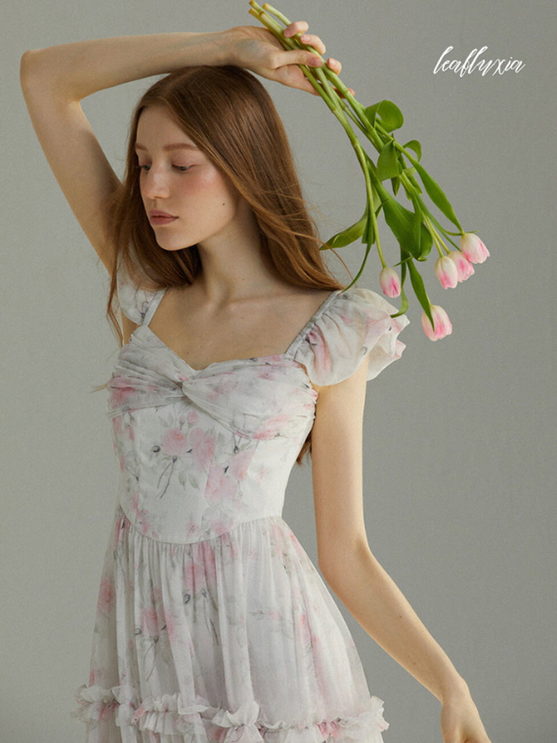 Dreamy Petal Ruffle Dress