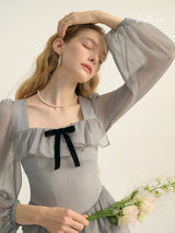 Romantic Frill Chiffon Dress