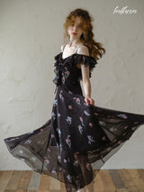 Pure Midnight Bloom Dress