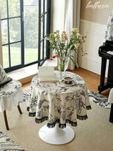 Monochrome Elegance Tablecloth