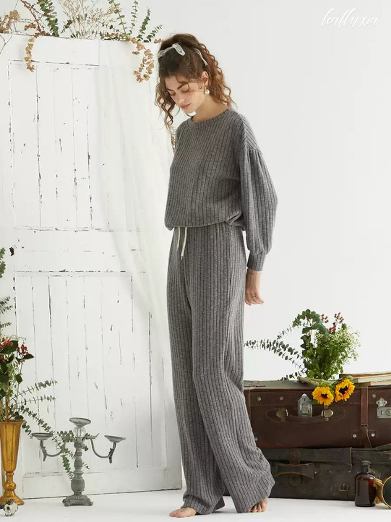 Cozy Knit Lounge Pajama Set