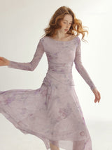 Violet Mist Asymmetrical Dress