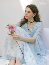 Sky Flutter Chiffon Dress