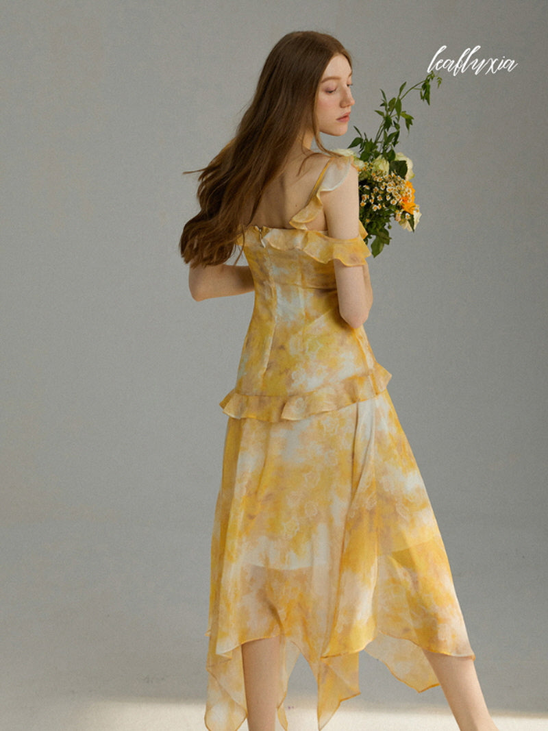 Yellow Floral Long Dress