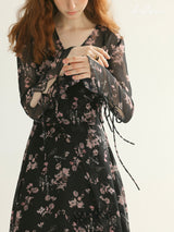 Dark Rose Chiffon Dress