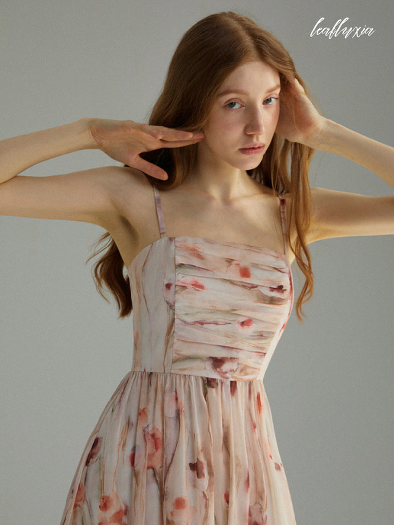 Rose Haze Chiffon Dress