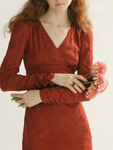 Scarlet Elegance Dress