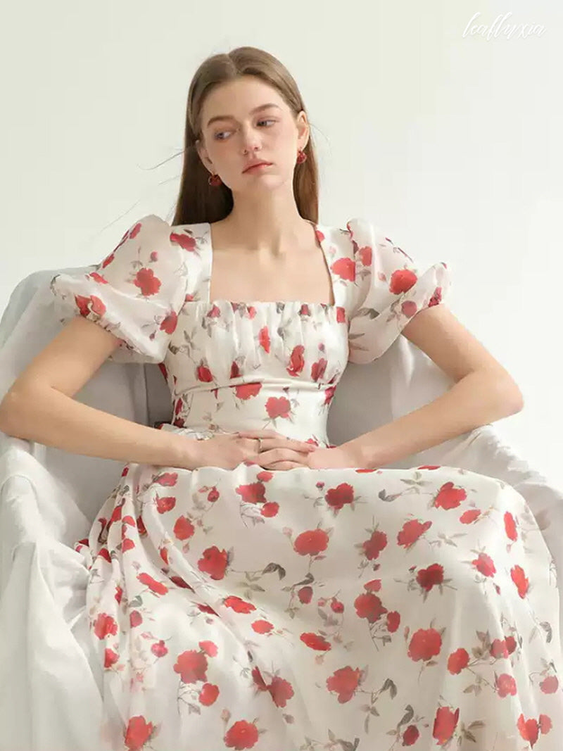 Crimson Blossom Dress