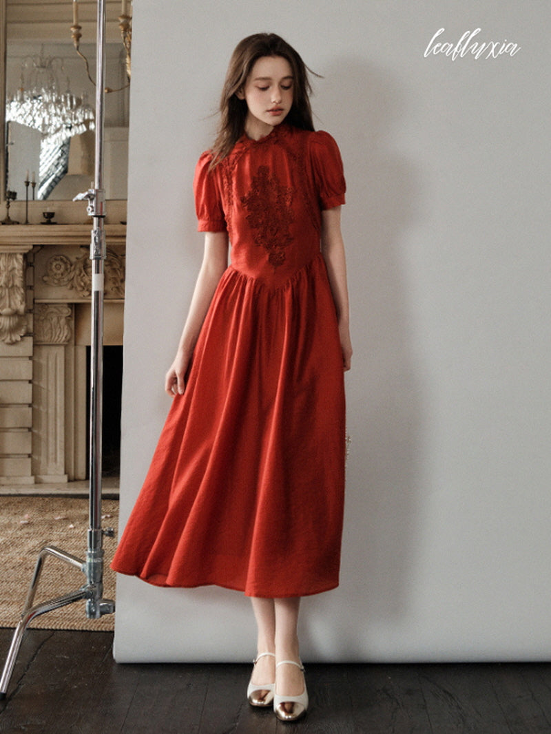 Timeless Scarlet Flair Dress