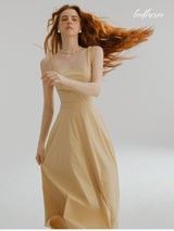 Golden Sand A-Line Dress