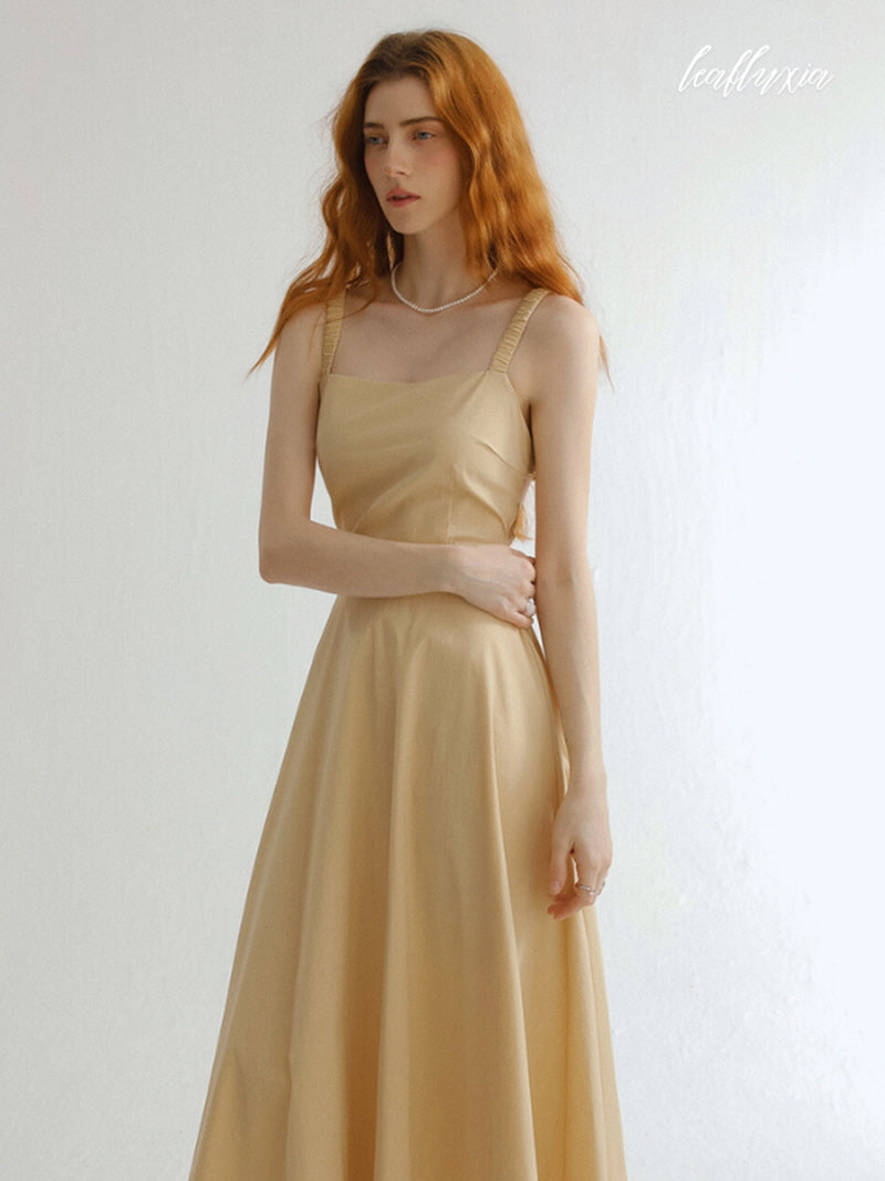 Golden Sand A-Line Dress