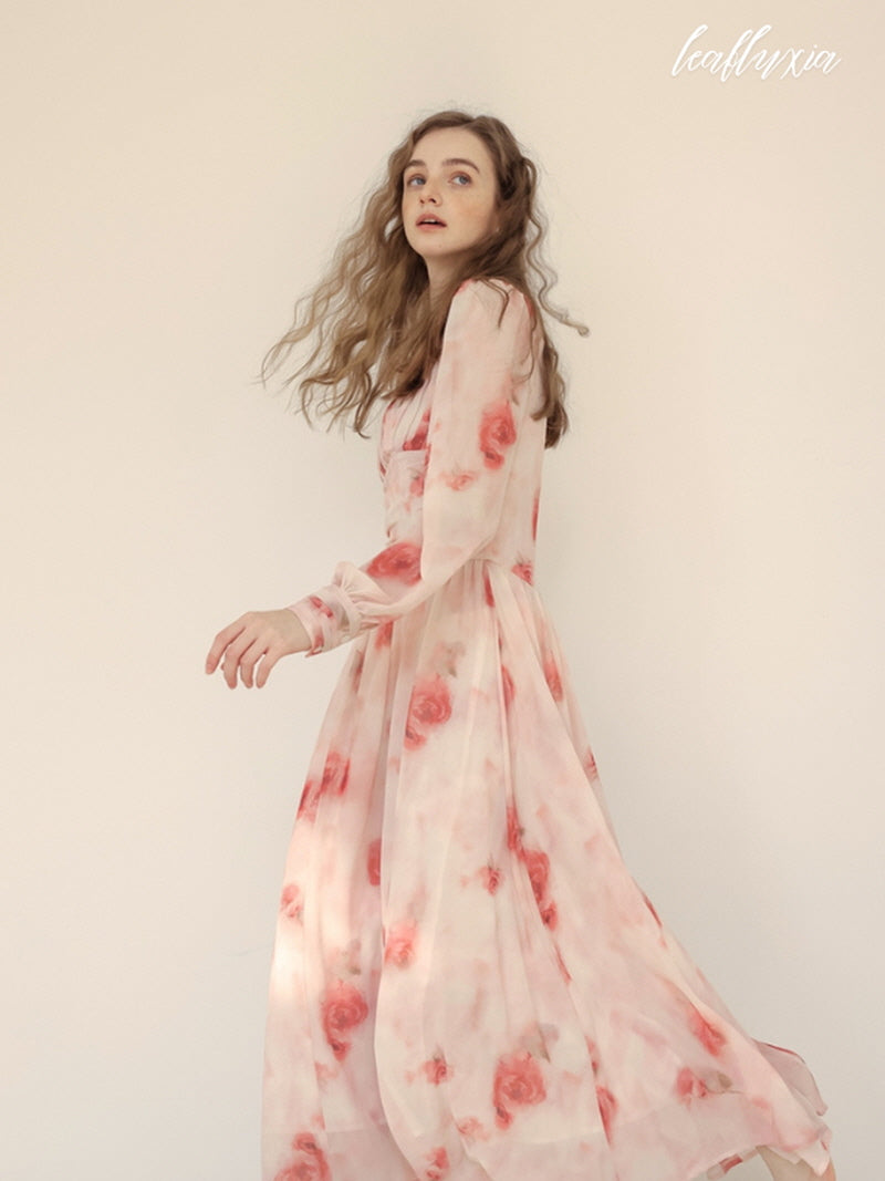 Blushing Rose Chiffon Dress