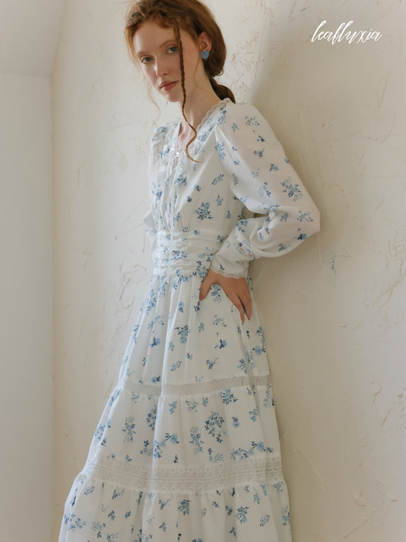 Serene Blue Meadow Dress