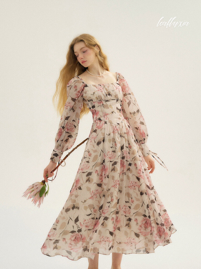 Floral Grace Long Dress