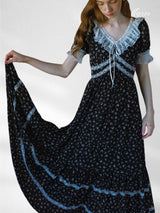 Midnight Blossom Maxi Dress