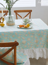 Floral Mint Whisper Tablecloth