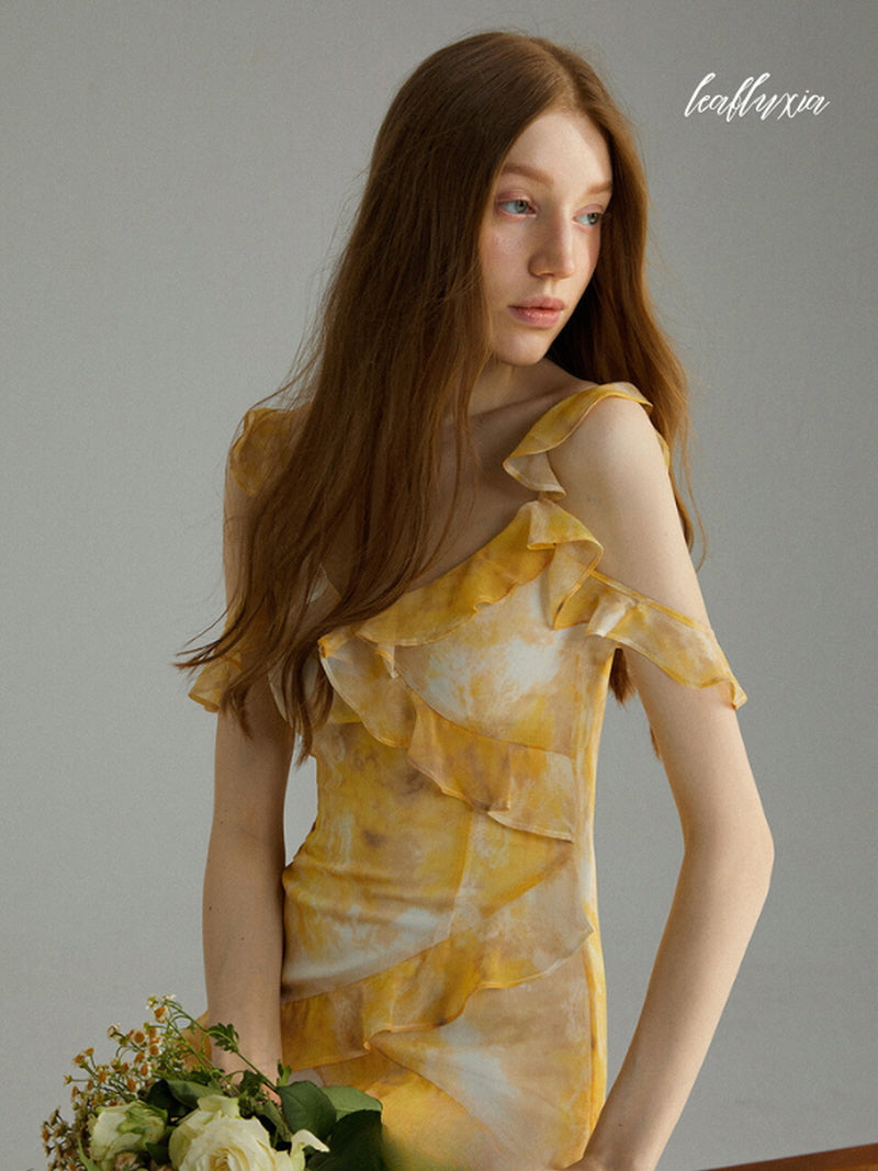 Yellow Floral Long Dress