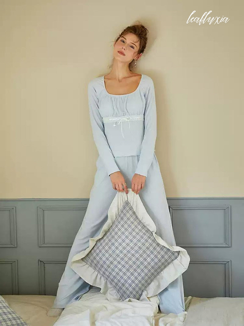 Soft Milk Blue Lounge Wear