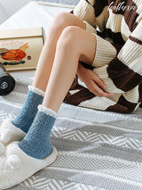 Pastel Cozy Fuzzy Sock