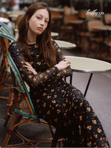 Autumn Night Floral Dress