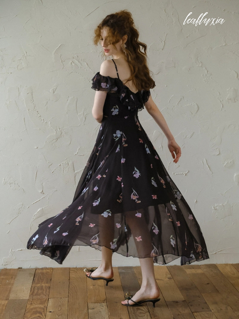 Pure Midnight Bloom Dress