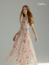 Rose Haze Chiffon Dress