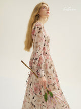 Floral Grace Long Dress