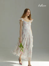 Dreamy Petal Ruffle Dress