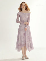 Violet Mist Asymmetrical Dress