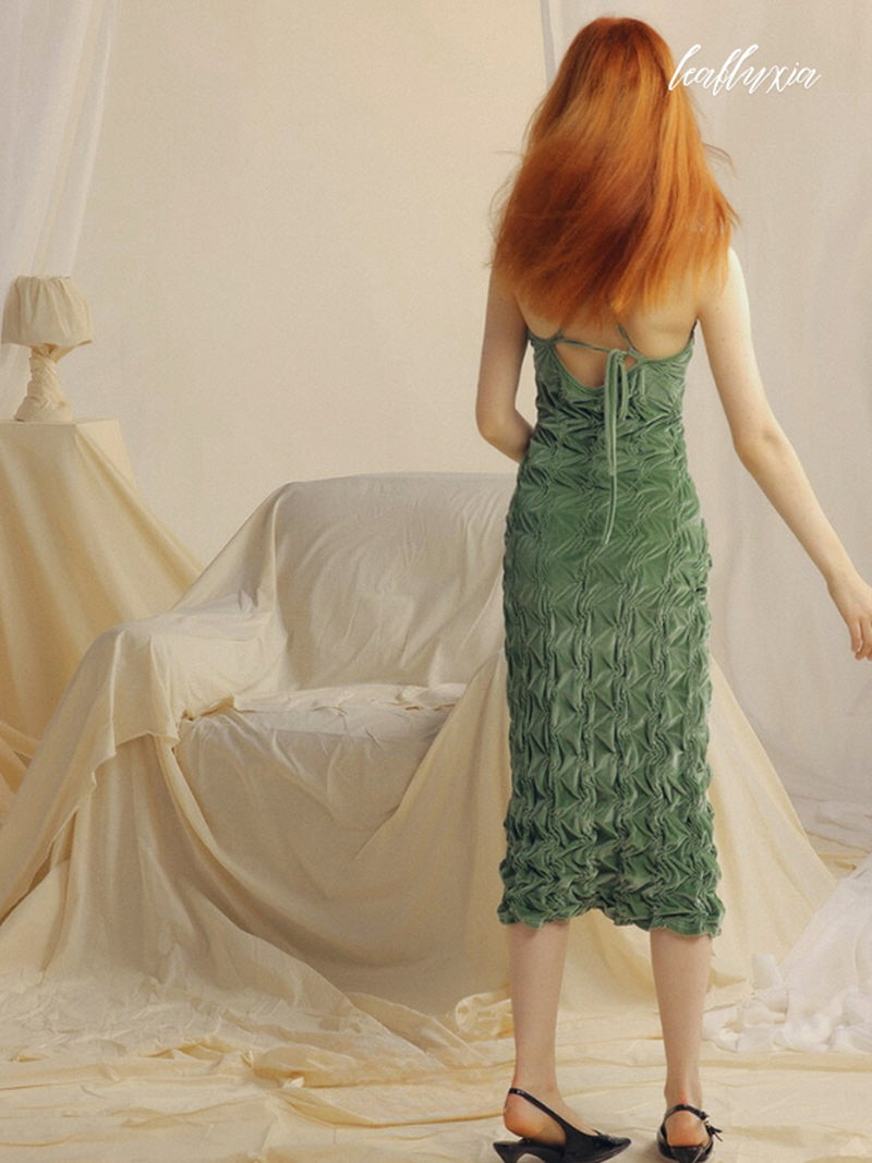 Forest Glow Midi Dress