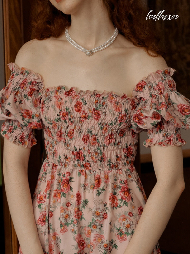 Scarlet Blossom Romance Dress