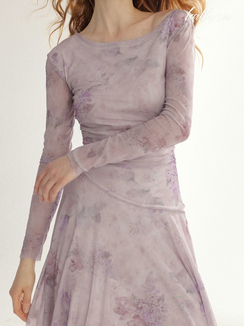 Violet Mist Asymmetrical Dress