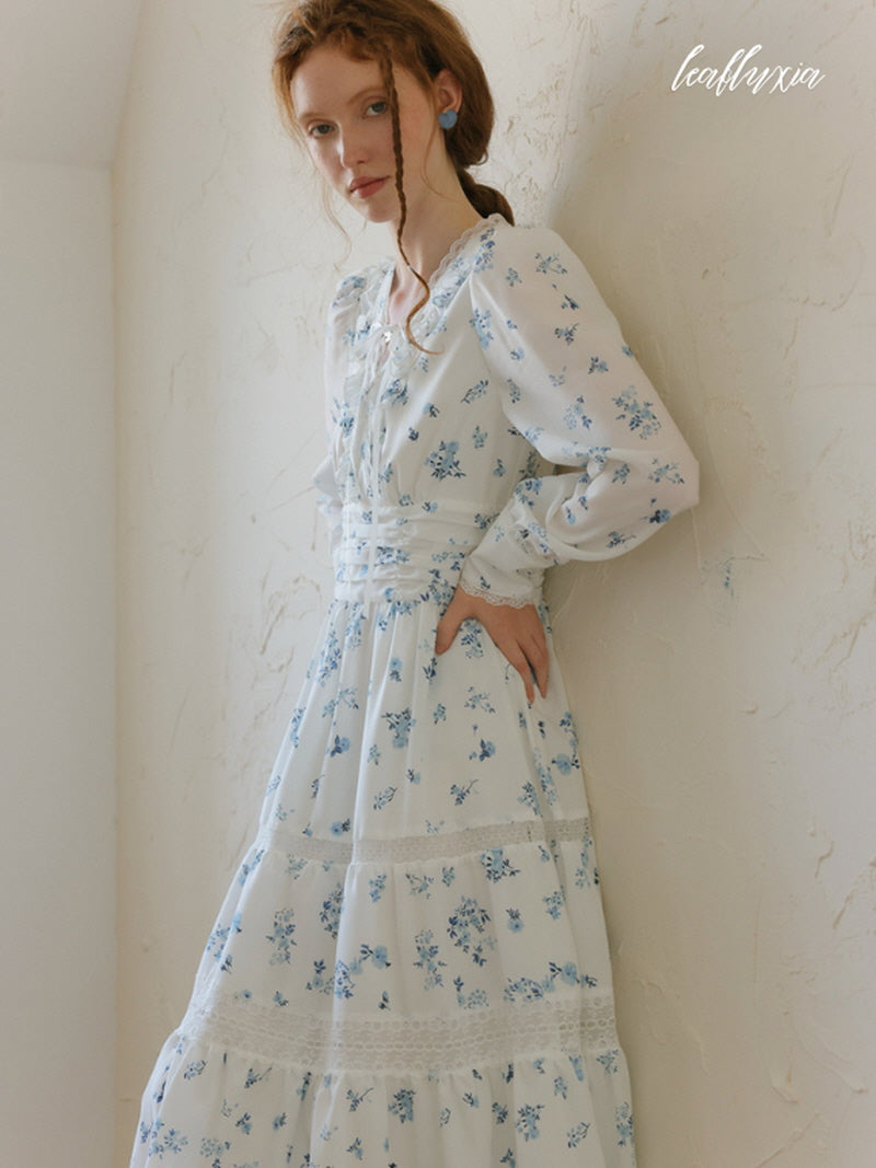 Serene Blue Meadow Dress