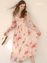 Blushing Rose Chiffon Dress